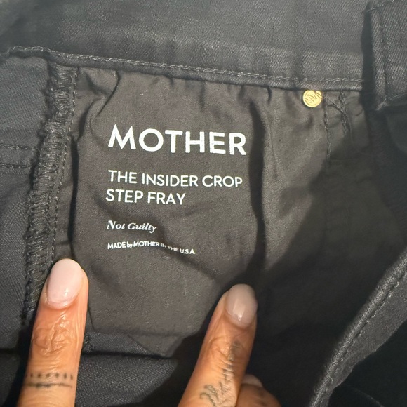 MOTHER Black The Insider Crop Jeans - Picture 10 of 13
